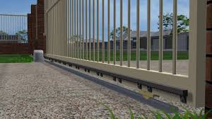 Aluminum gate v track for slide driveway gate. Install Sliding Driveway Gates That Run On A Track Youtube