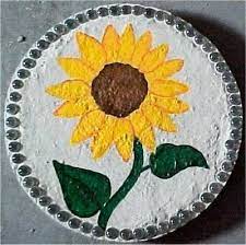 Turn the mold over to release the stepping stone. Kids Crafts Homemade Stepping Stones Painted Stepping Stones Garden Stepping Stone