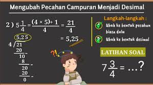 Cara Merubah Pecahan Biasa Menjadi Pecahan Campuran Dengan Mudah Youtube