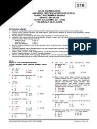Check spelling or type a new query. Soal Tes Masuk Farmasi Ugm Jawabanku Id