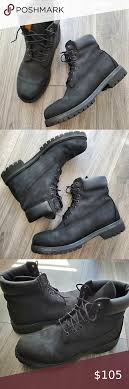 Timberland 6 Inch Premium Boots Nubuck Men S 10 5 In 2020 Timberland Boots Black Boots Mens Black Timberland Boots