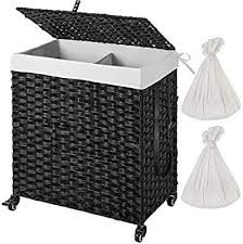 And thanks to the lid, one reviewer raves, this sucker looks nice and modern and hides your stinky clothes like a garbage wearing a tuxedo. Simple Houseware Double Laundry Hamper With Lid And Removable Laundry Bags Beige Laundry Cleaning Home Kitchen Tennesseegreenac Com