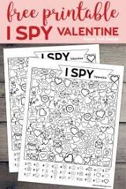 Free Printable Valentine I Spy Activity En 2020 Avec Images Saint Valentin Orthophonie 5 Au Quotidien