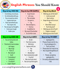 400 English Phrases You Should Know English Phrases Learn English Words English Grammar