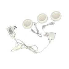 Commercial Electric 3 Light Led White Puck Light 21353nkit Wh The Home Depot Puck Lights Commercial Electric Led Lights