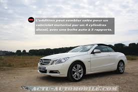 Essai Mercedes Classe E Cabriolet 250 Cdi Bva A Conduire Budget Actu Automobile