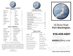Louie's menus are created to satisfy seafood lovers and land lovers alike. Nikkei Of Peru Menu In Port Washington New York Usa