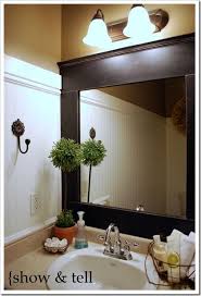 Use these bathroom mirror ideas to enhance a worn out look or for a complete makeover try you hand at. Framed Mirror Tutorial Sweet Pickins Furniture Home Home Decor Mirror Frame Diy