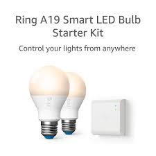 Amazon Com Ring A19 Smart Led Bulb White Starter Kit 2 Pack Amazon Devices