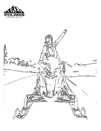 Coloring pages for snowmobile / skidoo (transportation) ➜ tons of free drawings to color. Coloring Book Polaris Adventures