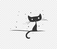 Kedi Yavru Kedi Cizgi Film Siluet Cizim Karikatur Kedi Yavrusu Cizgi Film Karakteri Aci Beyaz Png Pngwing
