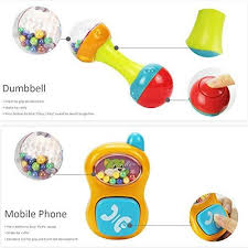 Iplay Ilearn 10pcs Baby Rattles Teether Shaker Grab And Spin Rattle Musical Toy Set Early Educational Toys Fo Baby Month By Month Baby Rattle Musical Toys
