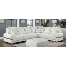 Furniture of America Althea White Large Sectional