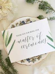 Thank You For Being Our Master Of Ceremonies Wedding Card By Cocopress Wedding Stationery Inspiration Master Of Ceremonies Wedding Beautiful Wedding Stationery