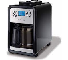 Bean to cup machines are automatic coffee machines with integrated grinders, which allow you to put roasted beans directly into the machine and get a great cup of fresh coffee in. Buy Morphy Richards 4 Cup Grind And Brew 162101 Bean To Cup Coffee Machine Brushed Steel Free Delivery Currys