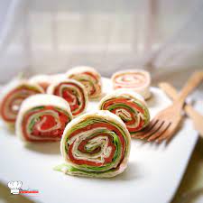 Wrap Aperitif Saumon Tarama Salade Verte Recette Aperitif Saumon Aperitif Wrap Aperitif