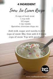 With mixer running, slowly pour in condensed milk and whip until high peaks form. Make Snow Ice Cream With 4 Simple Ingredients Snow Icecream Recipe Easy Snow Ice Cream Recipe Snow Ice Cream