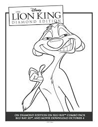 Free Printable Disney Lion King Timon Coloring Page Lion King Lion King Timon Colouring Pages