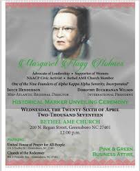 Margaret Flagg Holmes marker dedication, Greensboro, NC, April 26, 2017.