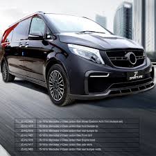 Carbon Fiber Full Bumper Upgrades A Stunning Bodykits For Mercedes Benz V Class 2015 2018 Mercedes Benz Vito Mercedes Benz Viano Mercedes Benz