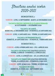 Cursurile anului scolar urmator vor incepe in data de 14 septembrie si se vor incheia in data de 18 iunie 2021. Cjrae Sibiu Structura Anului È™colar 2020 2021 O M ÙÙŠØ³Ø¨ÙˆÙƒ