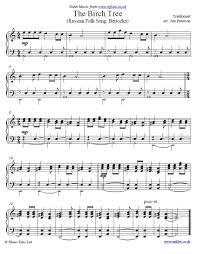 The Birch Tree Is A Very Old Traditional Russian Folk Song It Was Famously Used By Tchaikovsky In His 4th Symphony A Russian Folk Songs Folk Song Sheet Music