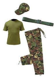 El disfraz de soldado, incluye: Ninos Paquete 2 Ejercito Disfraz Soldado Conjunto Camisa Pantalones Tapa Ebay