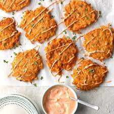 Harissa Sweet Potato Fritters Recipe Sweet Potato Fritters Potato Fritters Recipes