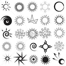 Sun tattoo designs are available in different shapes and sizes with different colours used in the design. Set Of Abstract Sun Tattoo Designs Sun Tattoo Designs Sun Tattoos Sun Tattoo