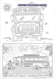 Philippine Jeepney Coloring Pages Set 2 Coloring Bookmarks Coloring Pages Jeepney