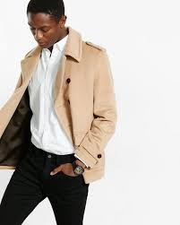 As time passed by, this eternal clothing piece has evolved gracefully. Express Wool Blend Camel Double Breasted Peacoat In Natural For Men