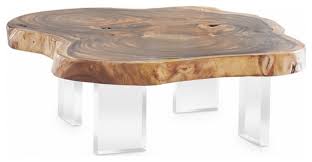 To complement wood slab table tops, our stainless steel and metal table legs also make an easy and attractive solution. 54 L Coffee Table Hand Crafted Solid Acacia Wood Slab Clear Acrylic Legs 1703 Contemporary Coffee Tables By Noble Origins Llc Houzz