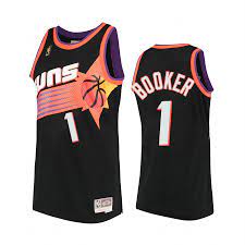 Devin armani booker (born october 30, 1996) is an american professional basketball player for the phoenix suns of the national basketball association (nba). Devin Booker 1 Jersey Phoenix Suns Hardwood Classics Throwback 90s Jersey