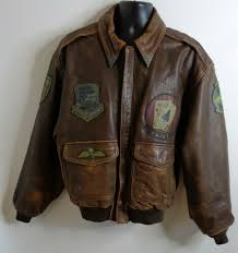 Avirex Men S A 2 Leather Flight Jacket 555th Triple Nickel Patch Reconnaissance Avirex Bomberjacket Casual
