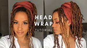 New Headwrap Updo Style For Locs Tutorial Youtube Headwrap Hairstyles Updo Styles Faux Locs Hairstyles