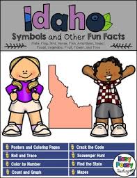 Color the syringa flower white with a yellow center and green leaves. Idaho Coloring Pages Worksheets Teaching Resources Tpt