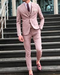 Whether for business, prom or another formal occasion, you'll find the perfect collection of slim fit suits to choose from here. Mauve Dust Pink Men S Wedding Suits 3 Pieces Formal Dress Suit Cb09020 Prom Suits For Men Slim Fit Suit Men Pink Suit Men
