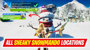 The snowmando outposts are buildings with a red gift wrapping exterior. All Locations Hide Inside A Sneaky Snowmando In Different Matches Sneaky Snowmando Locations