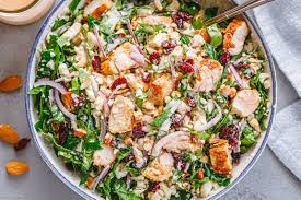 Add chicken and toss to coat. Healthy Cauliflower Spinach Chicken Salad Chicken Salad Recipe Eatwell101