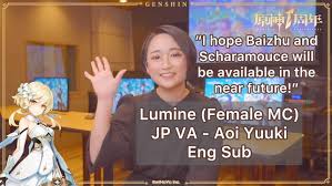 Female MC Lumine JP VA Aoi Yuuki Interview For Genshin First Anniversary |  Genshin Impact [ENG Sub] : rGenshin_Impact