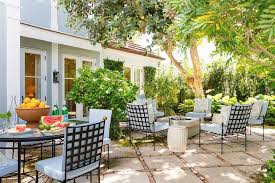 Choose the dining room table design that defines your family's style and character. Powder Blue Cushions On Wrought Iron Chairs Transitional Deck Patio