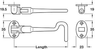 Fully conceal the straightener bar by morticing it into the door, cover it with a cap then veneer over it to give. Cabin Hook And Eye Silent Pattern Grade 316 Stainless Steel Hafele U K Shop