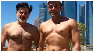 Anil Kapoor drops shirtless pic with Animal Ka Enemy Bobby Deol | Hindi  Movie News - Times of India