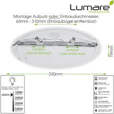 Hg 96w led deckenlampe buro panel ip44 badezimmer geeignet. Lumare Led Deckenleuchte 24w Extra Flach Rund 1800lm 330mm Ip44 Decke 29 95