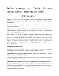 Doc Define Marriage And Family Discusses Various Forms Of Marriage And Family Kinkar Mandal Academia Edu