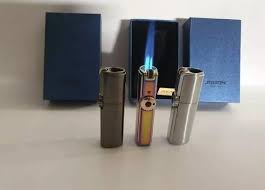 Powerful Windproof Triple Jet Torch Blue Flame Metal Gas Turbo Cigar Jobon Blue Flames Windproof Metal