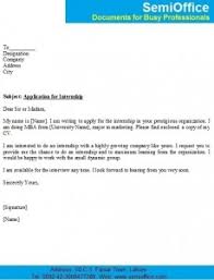 Use these sample application letters for internship as templates for your formal letter. Application Format For Internship
