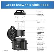 Ninja Foodi Op401 Pressure Cooker 8 Qt Black For Sale Online Ebay