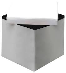 Maybe you would like to learn more about one of these? 2 In 1 Foldable Pouf And Storage Box 14 Cube Fauxleather Contemporary Storage Bins And Boxes By Evideco Houzz