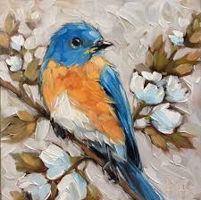 Bird Paintings On Canvas Image Result For Country Birds And Flowers Paintings Bird Paintings On Canvas Bluebird Painting Birds Painting